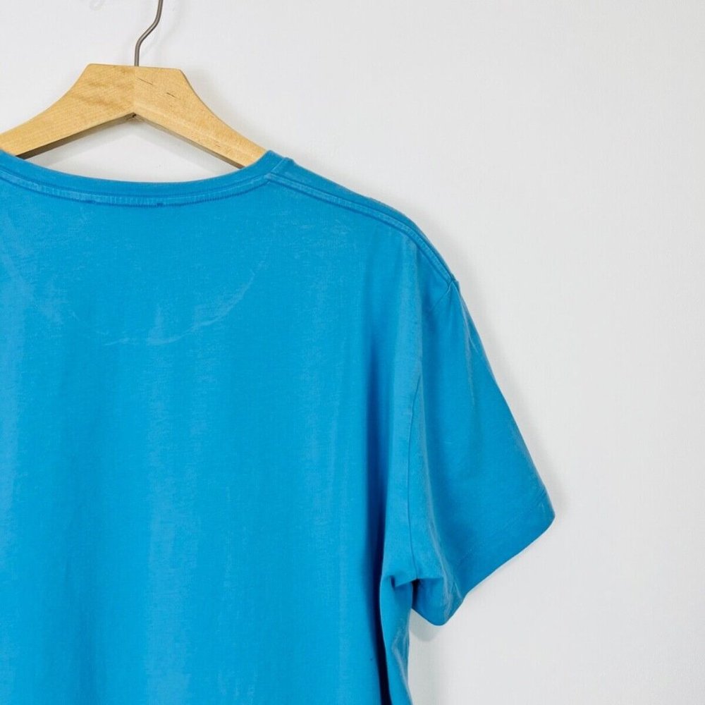 Love Moschino Blue Boot Graphic Logo Short Sleeve Classic T Shirt UK XXXL - Picture 10 of 12
